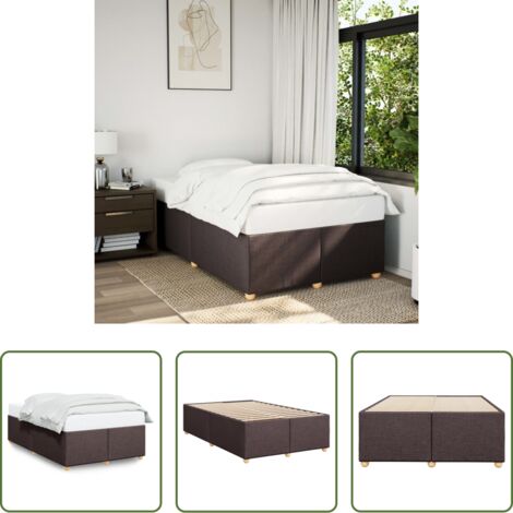 Materasso per letto -  Giroletto senza Materasso Marrone Scuro 80x200 cm in Tessuto