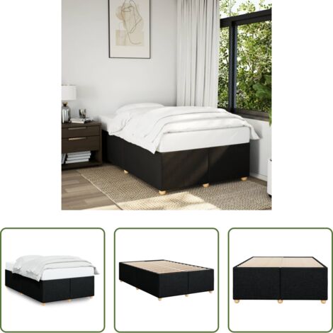 Materasso per letto -  Giroletto senza Materasso Nero 120x190 cm in Tessuto