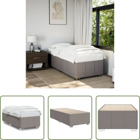 Materasso per letto -  Giroletto senza Materasso Tortora 80x200 cm Tessuto