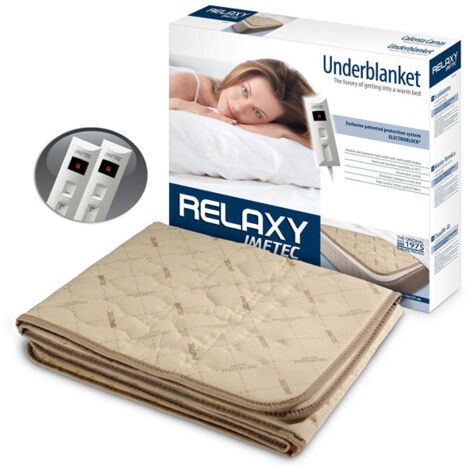 Materasso Riscaldante - Imetec - Scaldaletto per Letto Matrimoniale 150 x 137 cm - 2 Comandi con 2 Temperature - Lavabile