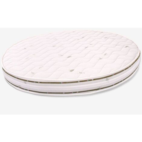 Materasso rotondo in Waterfoam, diametro 200 cm - alto 20 cm, tessuto AloeVera