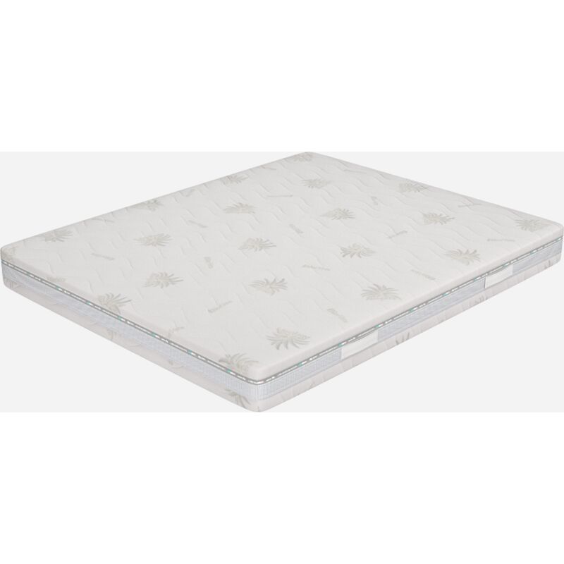 Miasuite Materasso Singolo in Memory Foam e Lattice 80X190 Alto 25 cm con Rivestimento Aloe Vera Anallergico Ed Antiacaro con Fascia 3Space Traspirante Materasso Sfoderabile con Memory Foam