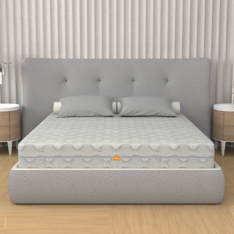 Materasso Sfoderabile Memory Foam e Molle Insacchettate, 160x200 alto 25 cm - Ortopedico, Rivestimento Silver - Box System, 100% Made in Italy  Sensation