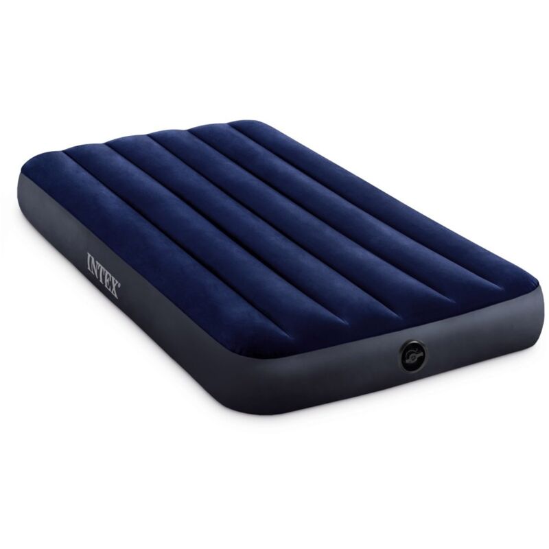 64757 - Materasso Gonfiabile Classic Downy Singolo, pvc, Blu, 99x191x25 cm - Intex