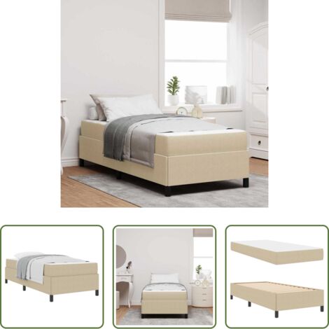 Materasso -  Struttura del letto Grigio Verde Chiaro 100 x 200 cm Tessuto