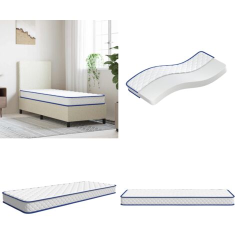 Materasso Viscoelastico Bianco 80x200x17 cm Morbido - Schiuma - Sonno ristoratore