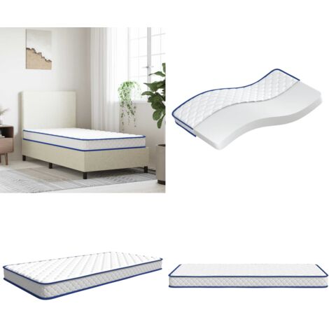 Materasso Viscoelastico Bianco 90x190x17 cm Morbido - Schiuma viscoelastica - Materasso in schiuma