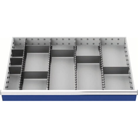 Material de subdivisión de cajón frontal H.200mm 4 longitudinales / 8 divisores transversales