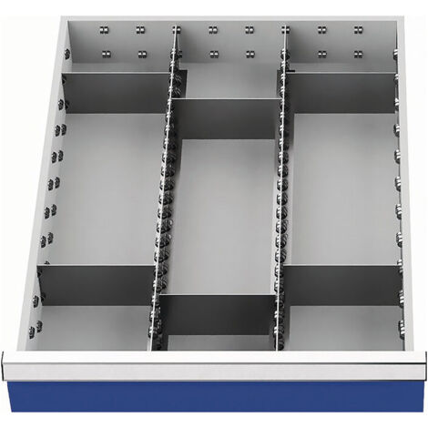 Material de subdivisión para cajones altura frontal 150 mm 2 separadores longitudinales/6 transversales ancho de cajón 450 mm - 113A