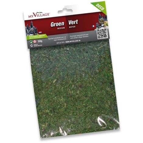 Material decorativo verde de grano medio