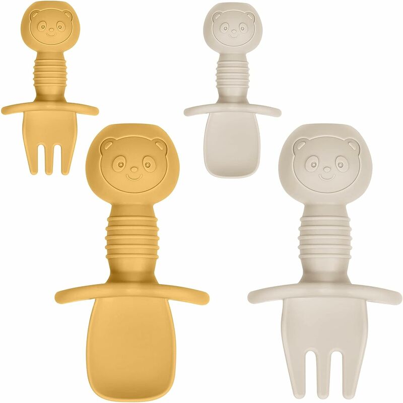 Cucchiai per bambini in silicone, 4 posate