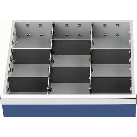 Famhap Separatori per Cassetti in Plastica Regolabili (Set da 8) -  Organizzatore Cassetti Espandibili da 38-54,2 cm, 6 cm Alto - Divisori per  Cassetti