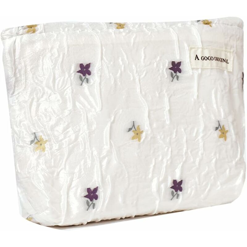 Borsa per cosmetici in tela Piccoli fiori colorati...