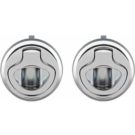 Matériel de pont  2 Pcs Loquet de Trappe Afflant en Alliage de Zinc, Porte Afflante Tirer la Trappe Slam Loquet Verrouillage pour Bateau Camping Car, Argent