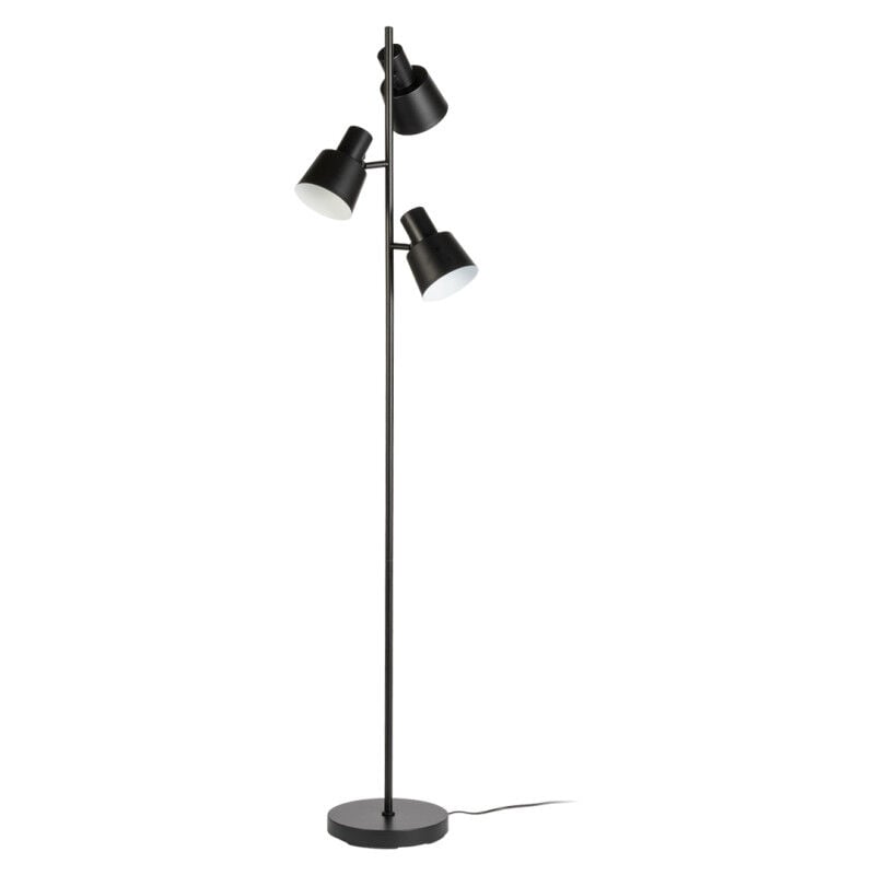 Mathias - Lampadaire barry en métal Noir, compatible culot E14, 15W - lambarryn