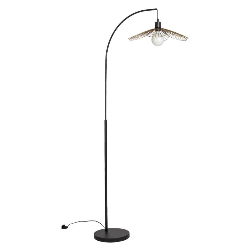 Mathias - Lampadaire FLORA en métal Or, compatible culot E27, 25W - LAMFLORAL