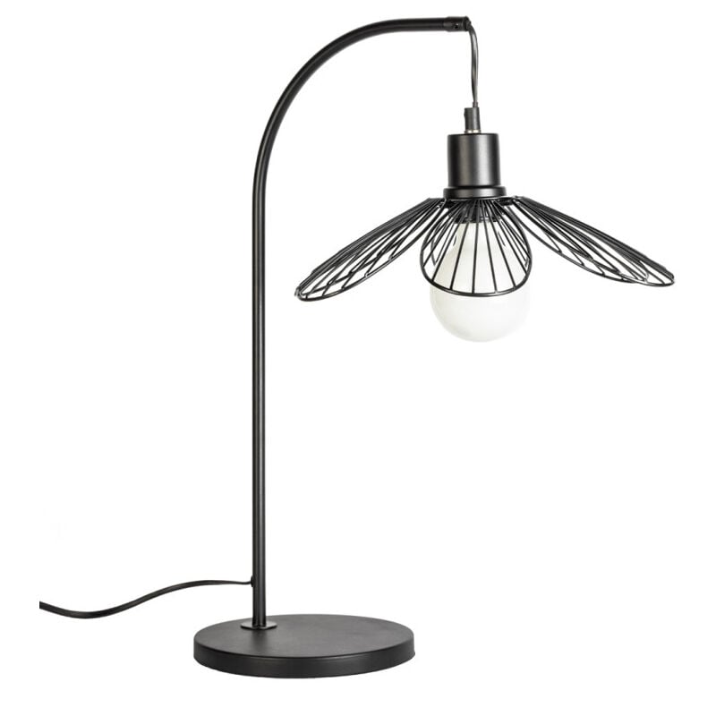 Mathias Luminaires - Mathias - Lampe à poser flora en métal Noir, compatible culot E27, 25W - lapfloran