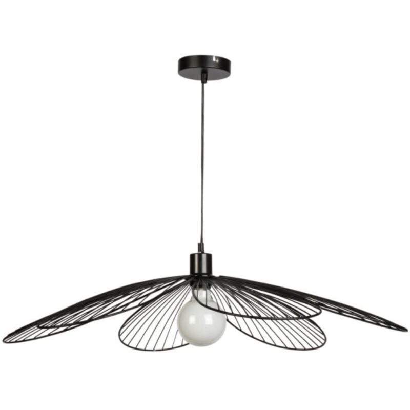 Mathias Luminaires - Mathias - Suspension flora en métal Noir, compatible culot E27, 25W - SUSFLORAND79