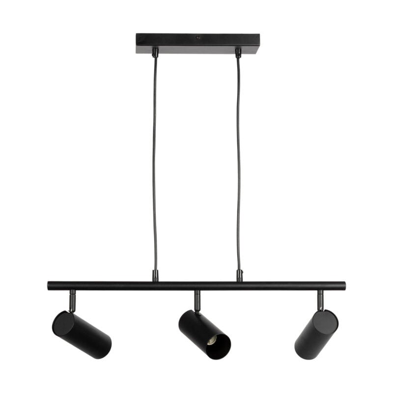 Mathias Luminaires - Mathias - Suspension verso en métal Noir, compatible culot GU10, 7W - SUS3TVERSO3