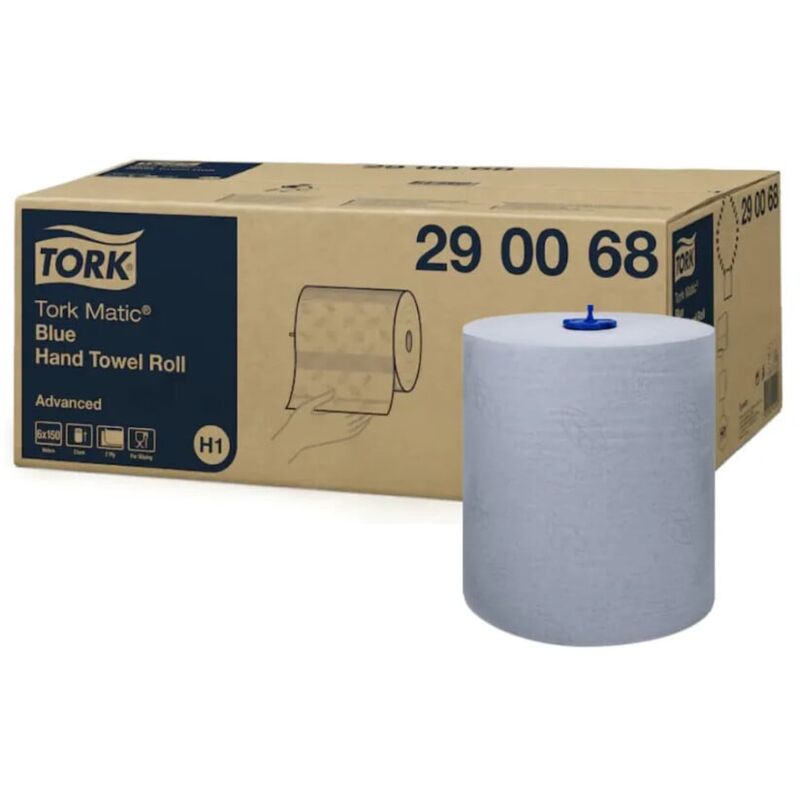 Matic Paper Hand Towel Roll Advanced H1 2-ply Blue 290068 (PK6) - Tork