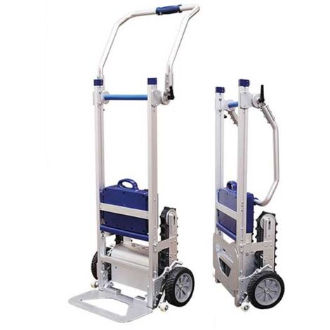 Matisère – Diable électrique escalier pliable – Charge 105kg – Pelle 510x220mm – Roues Ø150mm en caoutchouc – DCE105