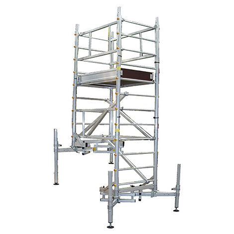 Matisère – Échafaudage pour escalier hauteur de travail max 5.00m – Pieds réglables jusqu'à 60cm – Garde-corps de sécurité – ES310ESCA