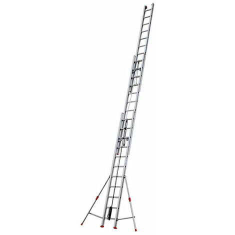 Matisère – Échelle escamotable aluminium 3 plans 3.53m pliée 8.54m dépliée – Patins antidérapants – R353