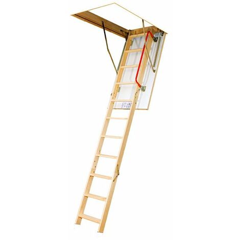 Matisère – Échelle escamotable en bois pour accès combles – Dimensions 70 x 94cm – Isolation 3.6cm – Marches antidérapantes – LWK70942