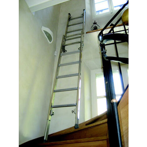Matisère – Escabeau transformable pour escaliers – 2 marches de 90 mm – Hauteur de travail max 800 mm – Patins antidérapants – 783389J