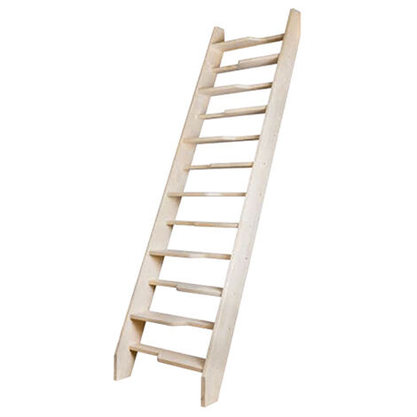 Matisère – Escalier de meunier sans main courante 3.00m – 14 marches 55cm – Épaisseur 2.7cm – Profondeur 18cm – MSA