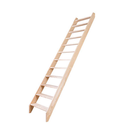 Matisère – Escalier de meunier sans main courante – Hauteur 2.90m – Bois de sapin massif – Assemblage tenon et mortaise renforcé