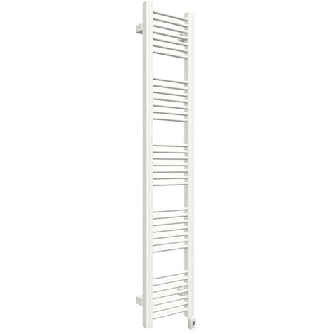 Matisère – Sèche-serviette électrique blanc 1460mm x 230mm – 400W – Indice IPX5 – Raccordement à droite – Peinture époxy pour salle de bain - 230E8B
