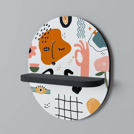 MATISSE WHIMSY Mensola ovale nera