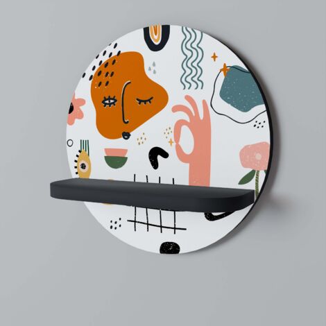 MATISSE WHIMSY Mensola rotonda nera