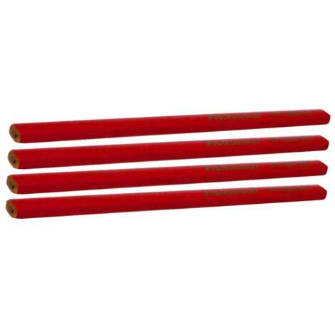 matita carpentiere ovale da 25 cm - 4 pezzi.
