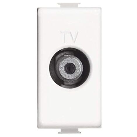 Matix Presa Coassiale TV Derivata diretta per impianti di antenna, 1 Modulo Avorio