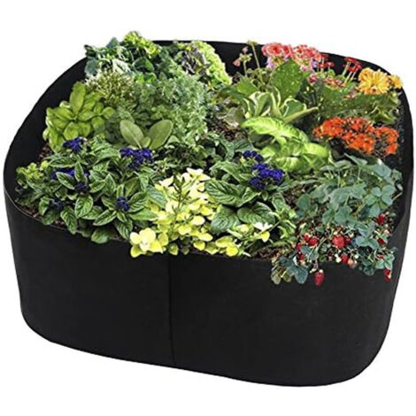 (M)Atmungsaktive Pflanztasche für Balkon, Hof oder Garten, Schwarz