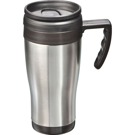 MM_UNVERIFIED_BRAND MATO interpräsent Thermobecher Edelstahl (gebürstet), Schwarz 0.4 l 4180