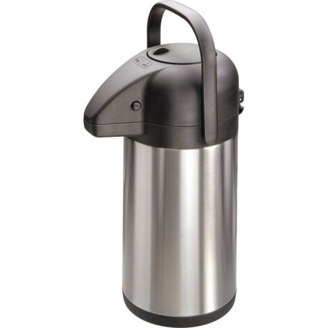 MATO interpräsentPumpy Thermos,Acciaio inox (spazzolato), Nero,1.9 l,4177