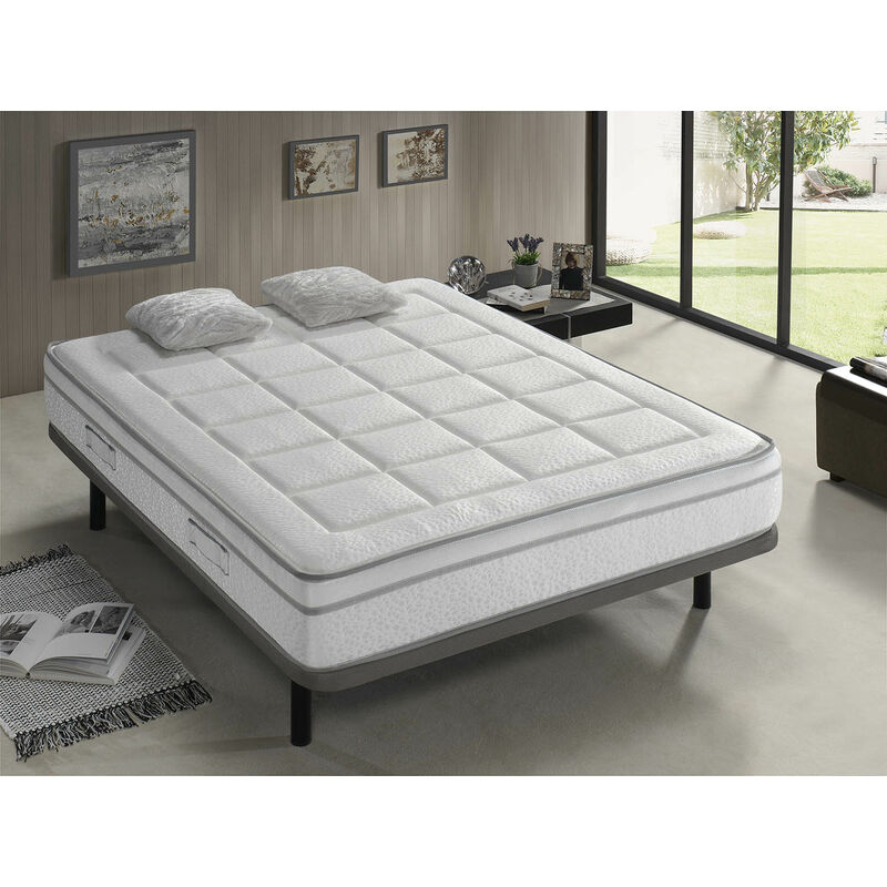 Matratze 150x200 ROYAL VISCO - H3 - Hohe 22 CM -Viscoelastisch- Elegant und fest DORMALIT