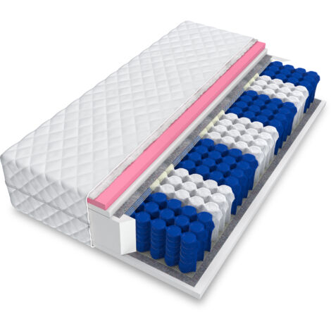 Matratze 120x200 Taschenfederkern Visco Memory 7 Zonen H2 H3 SOLARIS 18cm Bett