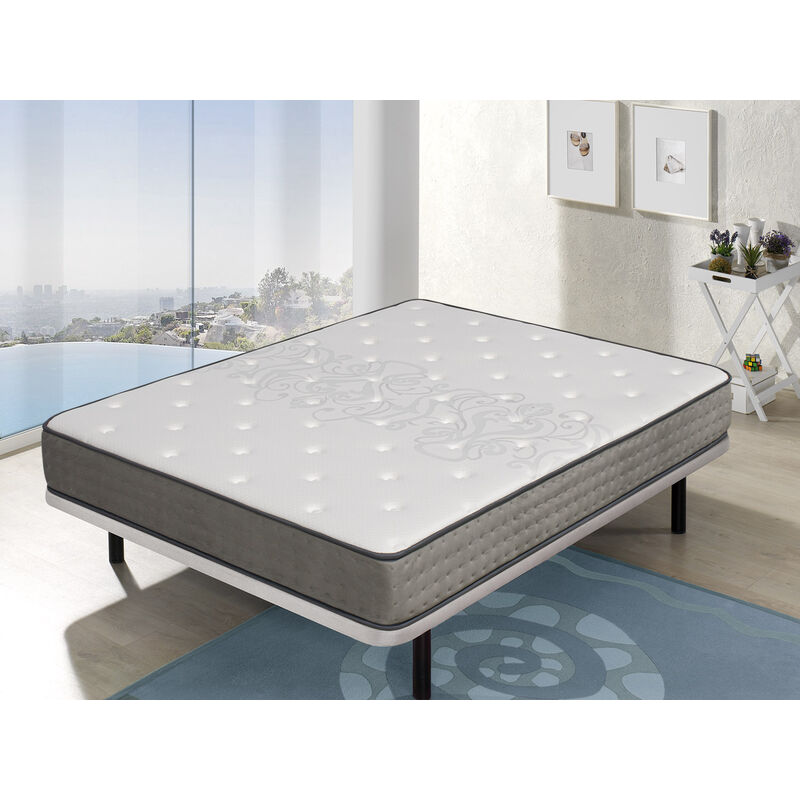 Matratze 180x200 BORDEAUX - H3 - Hohe 20 cm Taschenfedern -viskoelastische auf beiden Seiten DORMALIT