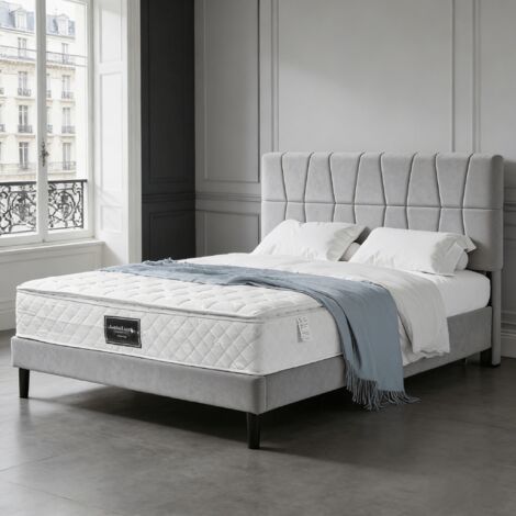 Matratze 160x200 cm mit Taschenfederkern – 7 Zonen Kaltschaum – Höhe 25 cm – Gesteppter Mikrofaserbezug – Öko-Tex Zertifiziert – Für Erwachsene und Kinder