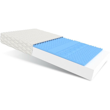 Matratze BURGOSS 7 Zonen 100x200 Kaltschaum profilierter Schaum H3 12 cm JERSEY