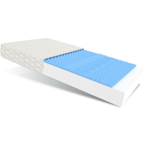 Matratze BURGOSS MAX 7 Zonen 80x200 Kaltschaum profilierter Schaum H3 17 cm JERSEY