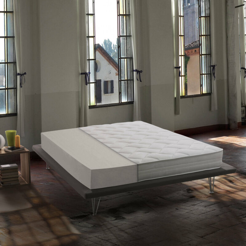 Single Minimal Matratze, Made in Italy, Herausnehmbare Matratze aus Wasserschaum, Anti-Milben und Hypoallergen, cm 80x190 h19 - Talamo Italia