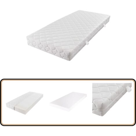 Matratze mit waschbarem Bezug 200×90×17 cm - Matratze - Schlafkomfort - Liegefläche 90x200 Cm - Polyester - Washable Cover