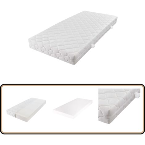 Matratze mit Waschbarem Bezug 200x80x17 cm - Matratze - Schlafkomfort - Liegefläche - D30-Schaum - Orthopädische Matratze