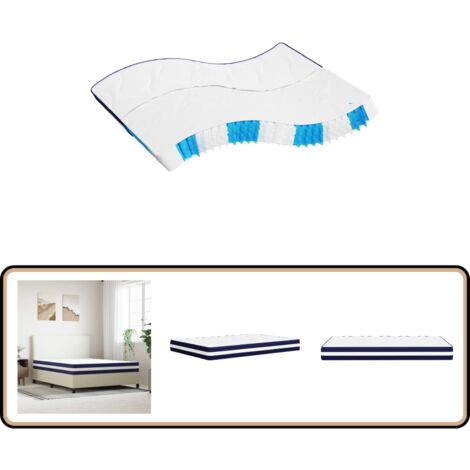 Matratze Taschenfederkern Mittelfest 160x200 cm - Taschenfederkernmatratze - Doppelbettmatratze - Matratze 160x200 - Weiche Matratze - Mittelfeste Matratze