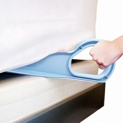 Matratzenheber mit Griff – Matratzenheber für die Haushaltsführung, zum Beziehen und Einstecken der Bettwäsche ohne Anheben – Robustes PP, 37,5 cm, Grau, 1 Stück
